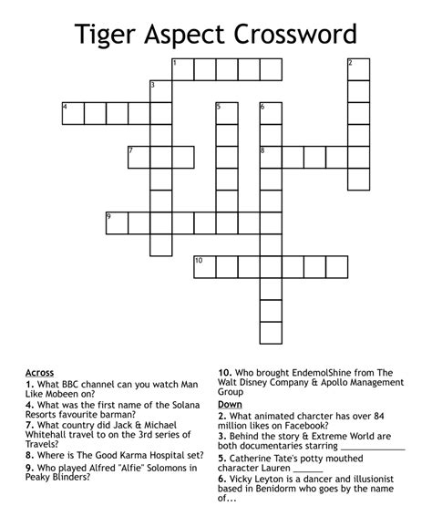 crossword aspect